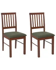 Set med 2 matstolar ORONO Trä Mörkbrun_926574