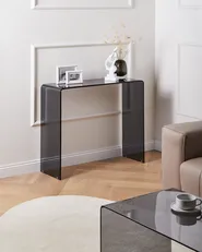 Konsolbord KENDALL Härdat glas Svart_953554