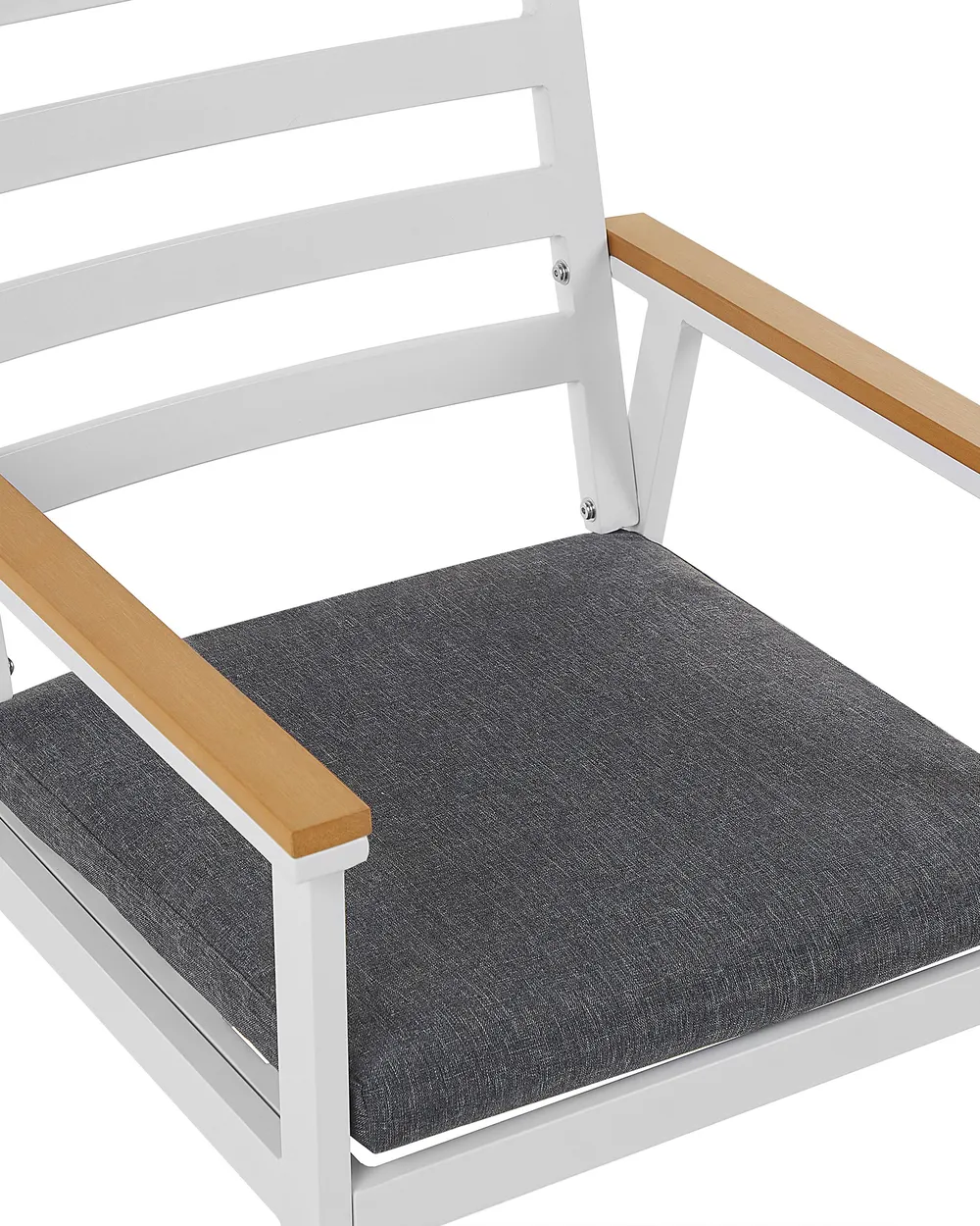 Set med 4 stolar med dynor CAVOLI Metall Grå_777368