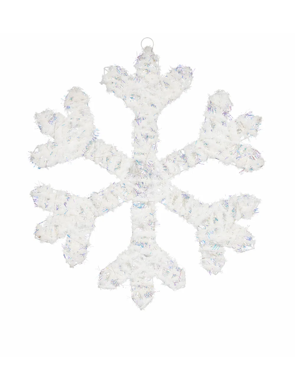 Set med 2 julpynt LED GURRE 40/50 cm Snöflinga Vit_1015511