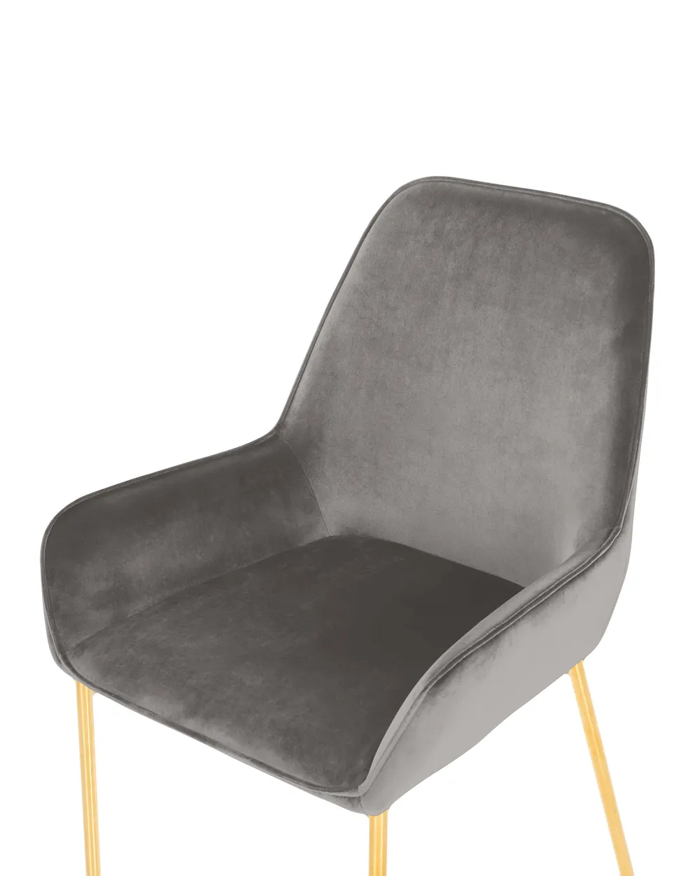 Set of 2 Dining Chairs LOVERNA Velvet Grey_767747