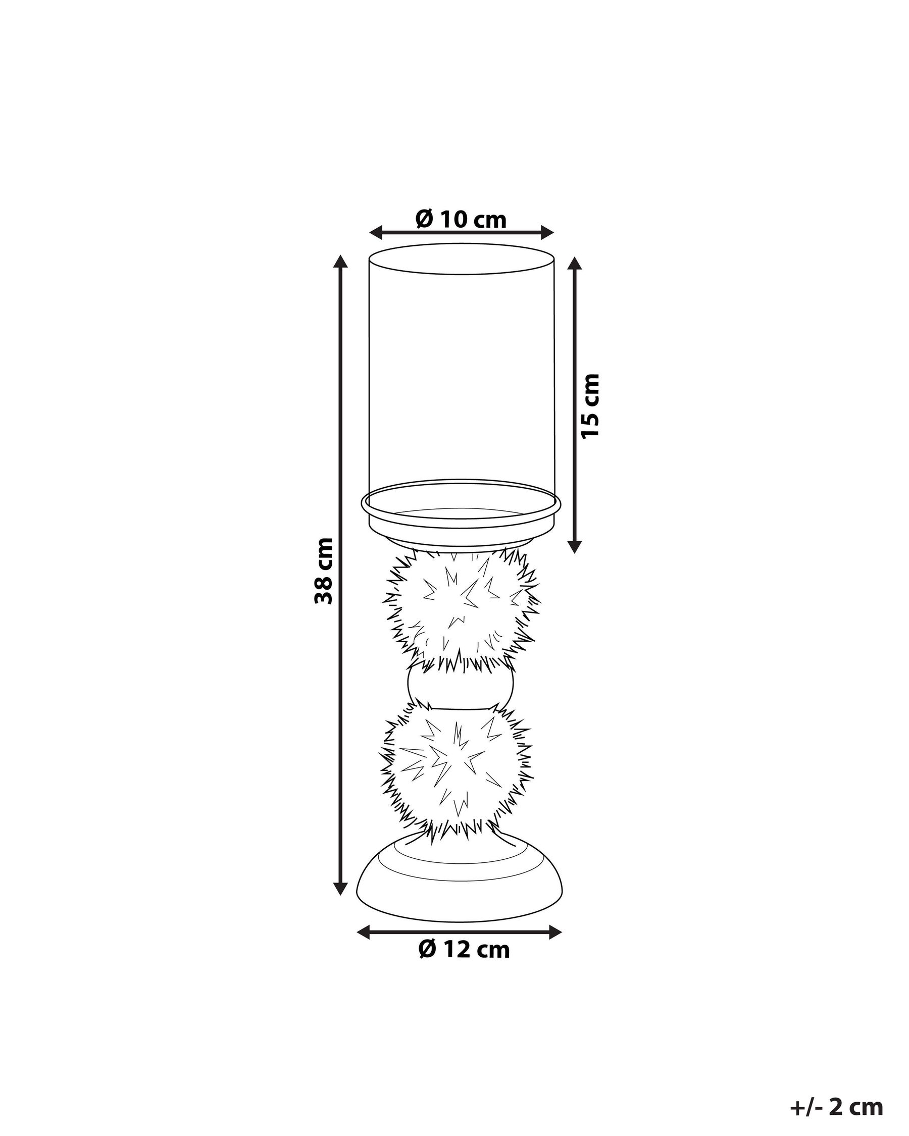 Ljusstake PADRE 38 cm Glas Brun_789709