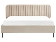 Bed Velvet BRIN 160 x 200 cm (EU King Size) Taupe_942119