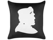 Set of 2 Decorative Cushions FRANKLINIA 45 x 45 cm Velvet Black Abstract Pattern_830213