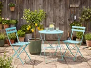 Bistro Set Folding FIORI Metal Turquoise_1145510