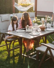 Garden Dining Set 6 Seater AMANTEA with Cushions Acacia Wood Taupe_1074533