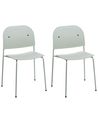 Set of 2 Dining Chairs WINDUST Metal Mint Green