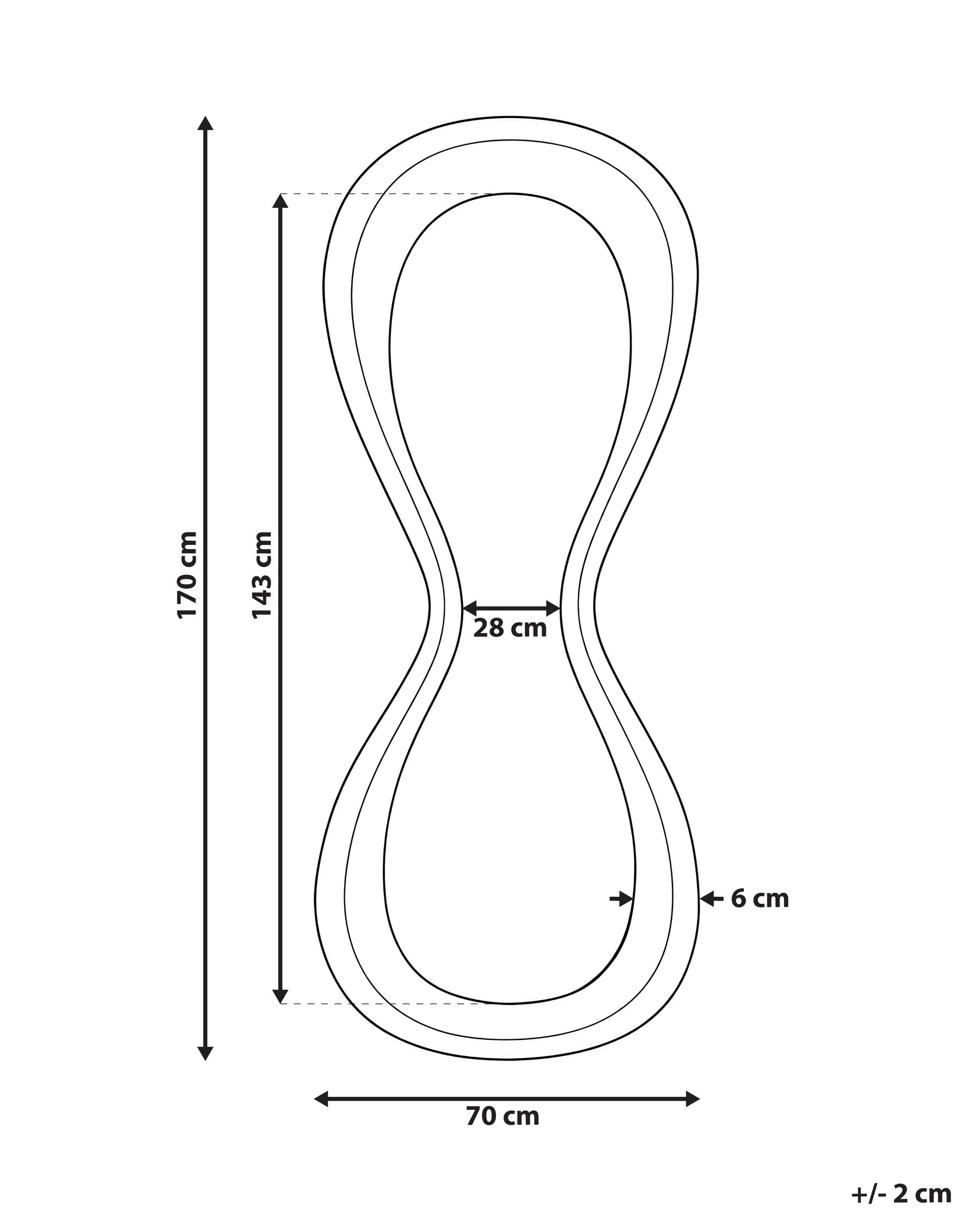 Seinäpeili BOURGES 70 cm 170 cm Ruskea_1136327