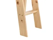 Mid Sleeper Bed Pine Wood STAPLE 90 x 200 cm (EU Single) with Slide Light Brown_987744