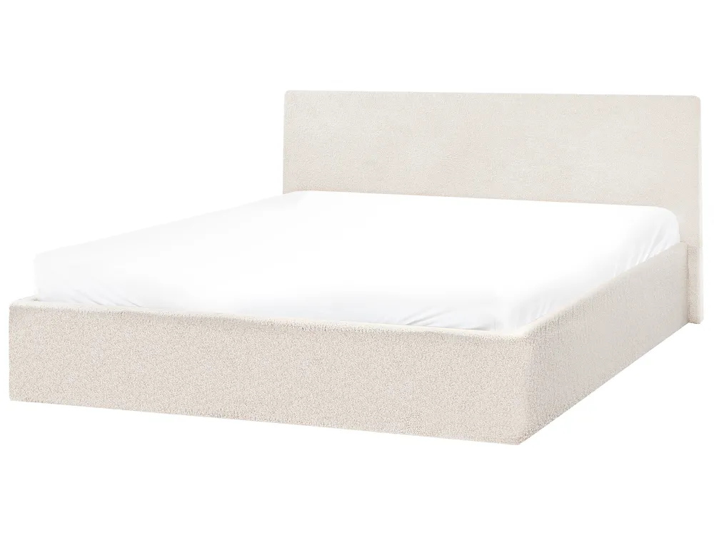 Ottoman Bed ORBEY Boucle Off-White 160 x 200 cm (EU King Size)_981725