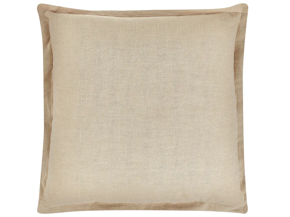 Set of 2 Decorative Cushions GUZMANIA 45 x 45 cm Beige Solid_810655