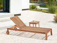 Sun Lounger BELLANO Reclining Acacia Wood Brown_922258