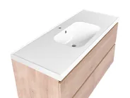 Wall Mounted Vanity Unit with Basin LAGOA Light Brown_1020059