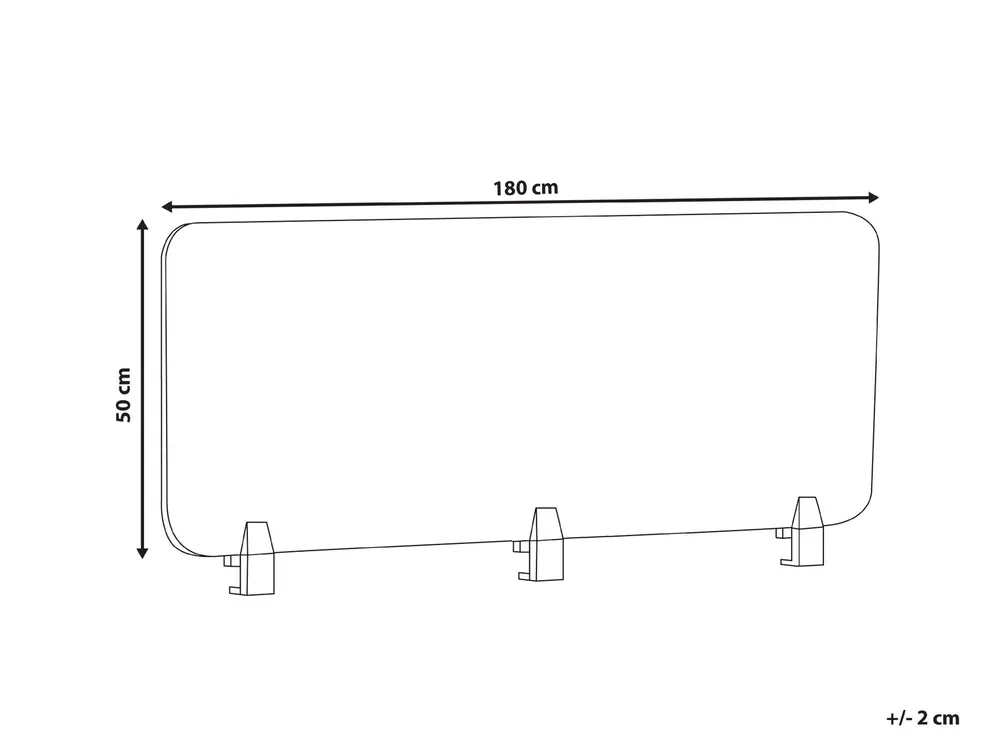 Skiljevägg för skrivbord SPLIT 180 x 50 cm Blå_1056005