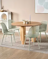 Set med 4 matstolar EMORY Ljusgrön_876536