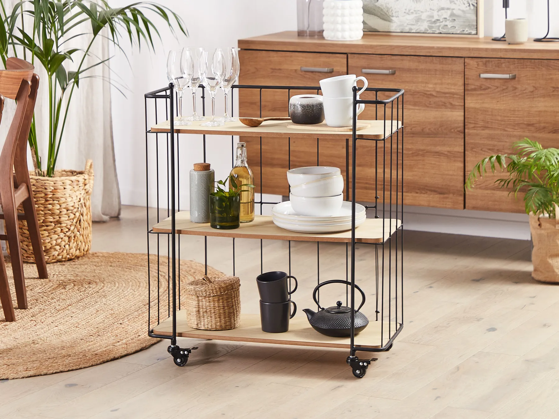 Kitchen Trolley GABBS Metal Black_817999