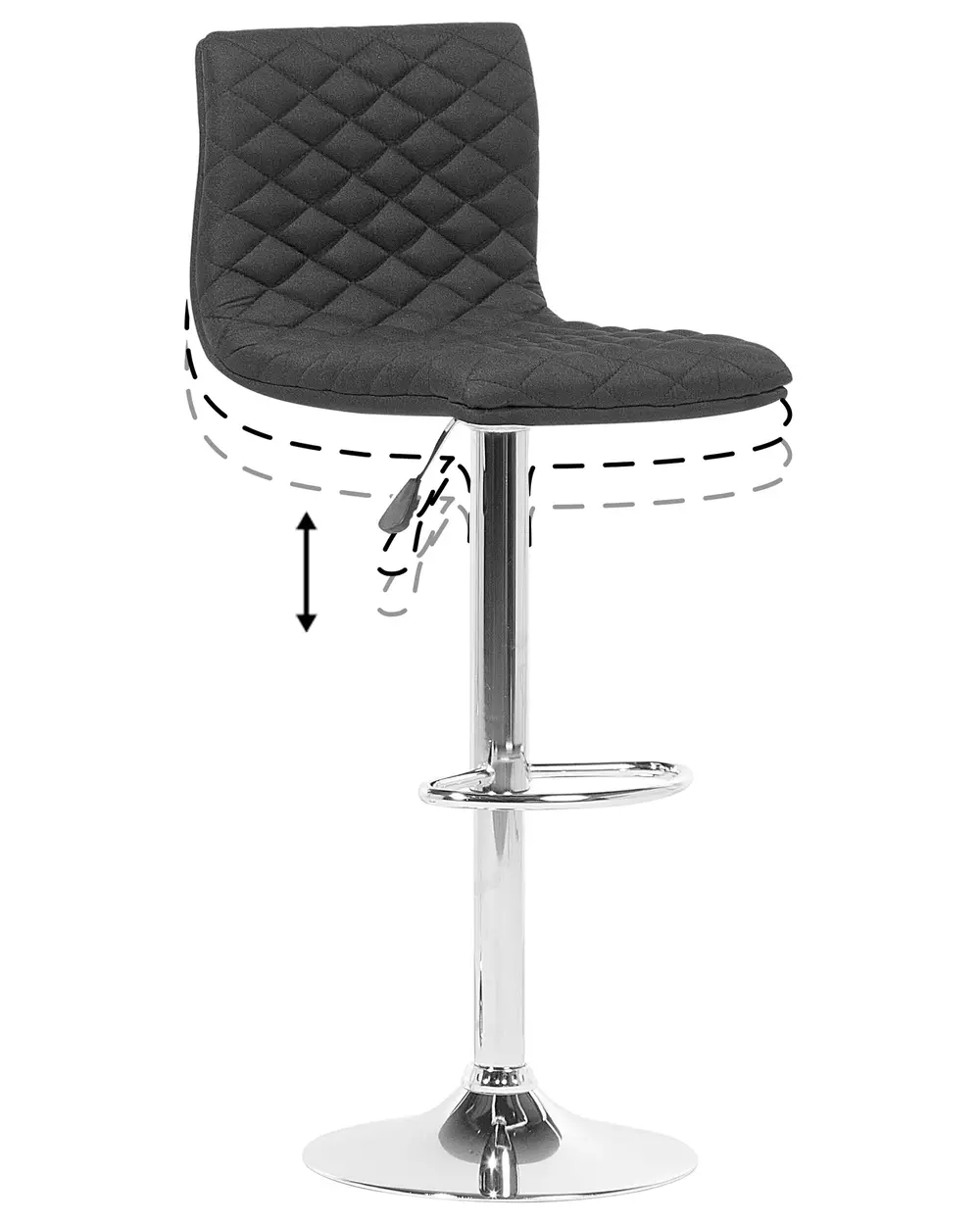 Set of 2 Bar Chairs ORLANDO Swivel Black_862719