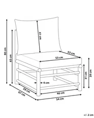 Garden 1-Seat Section CERRETO Bamboo Off-White_909448
