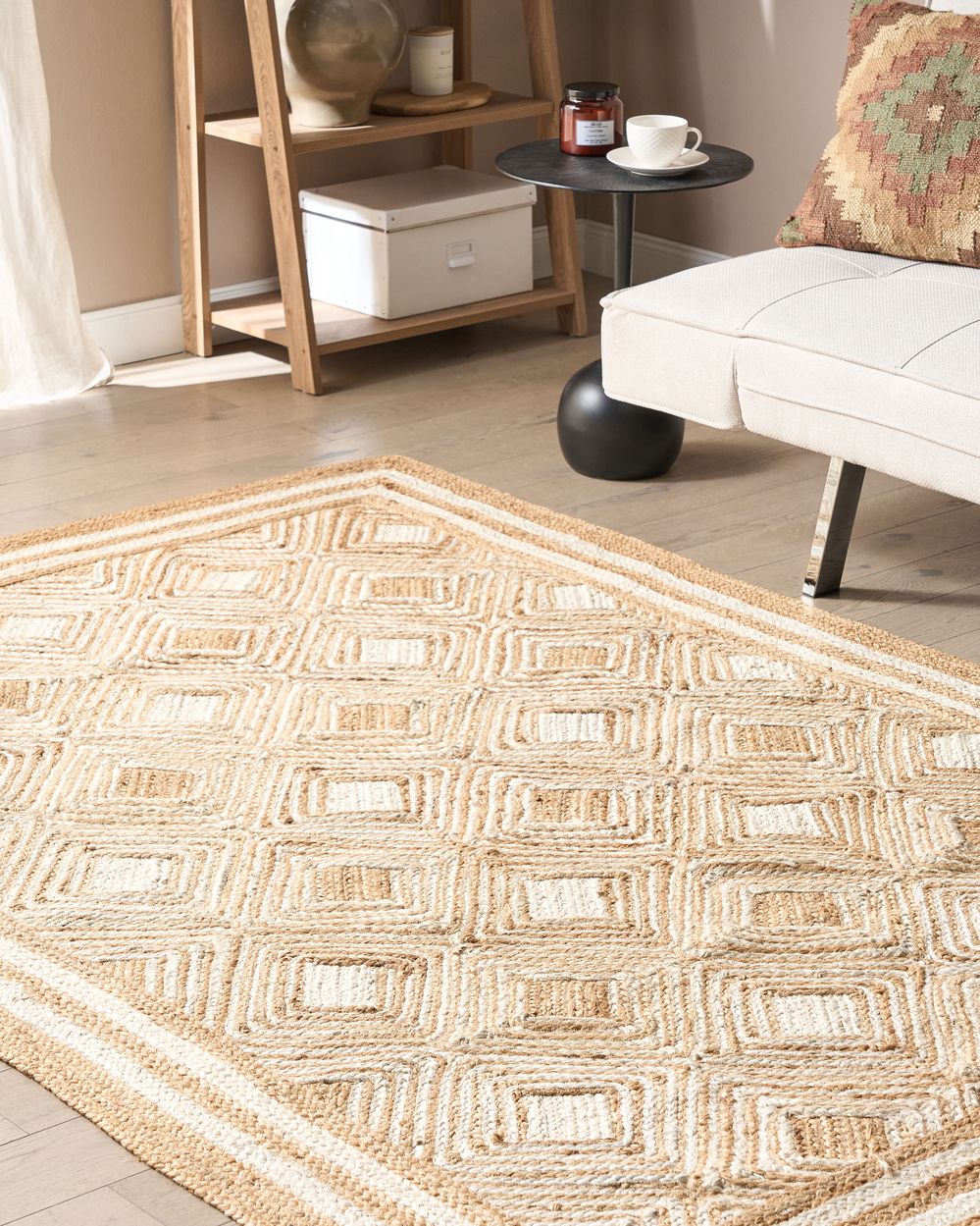 Rug MENGEN Beige 160 x 230 cm Jute