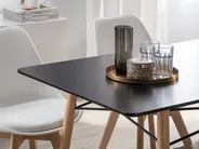 Matbord BIONDI Svart bok 140 cm 80 cm_753857