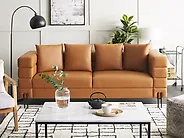 Soffa 3-sits GRANNA Konstläder Brun_1183353