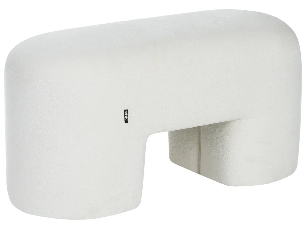 Upholstered Bench DECORAH Boucle White_1046773