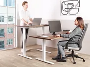 Electric Adjustable Standing Desk DESTINES 180 cm 80 cm Brown/ White_899396