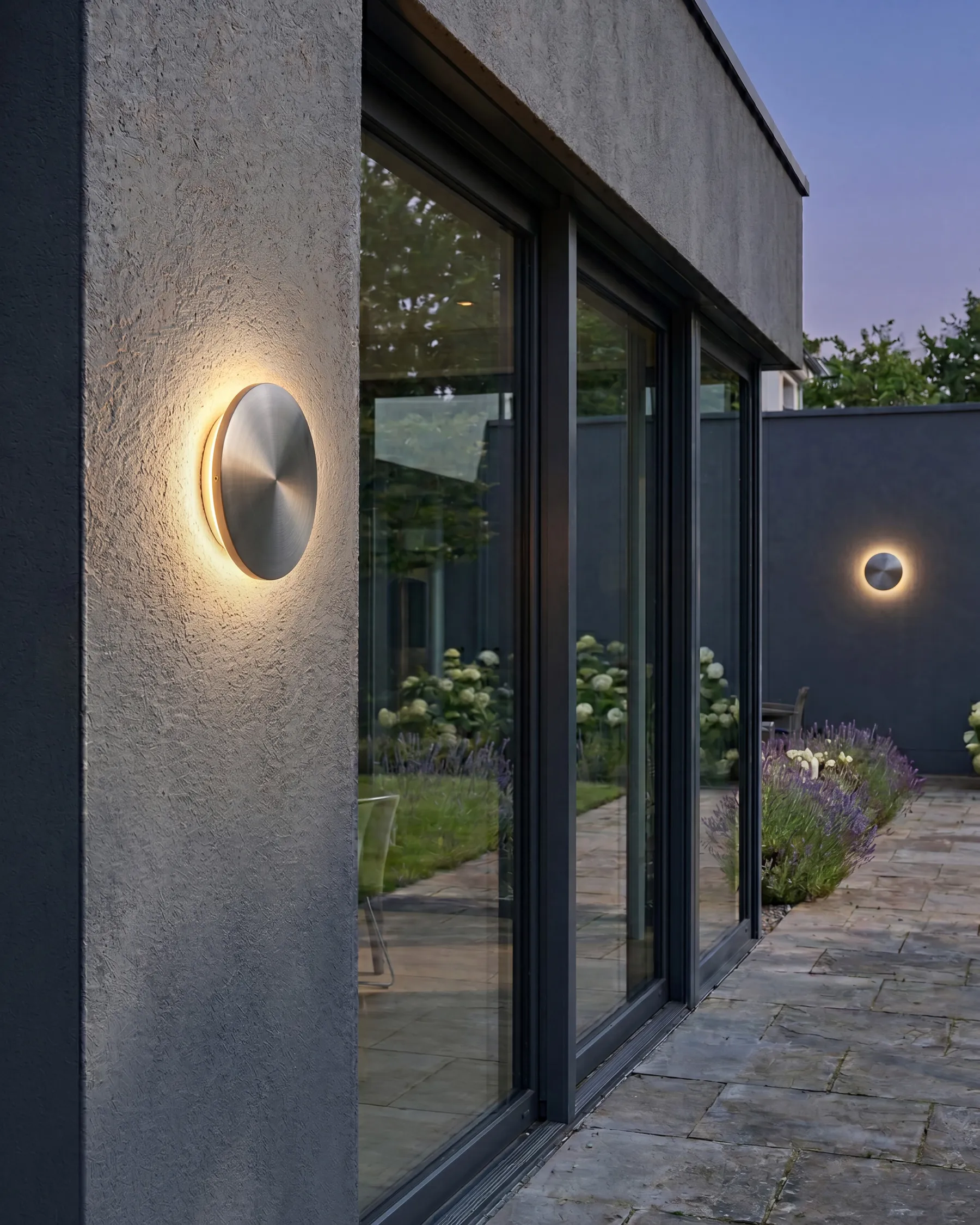 Set of 2 Outdoor LED Wall Lights BUCKIE Silver_1102937