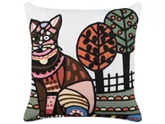 Throw Cushion MEHSANA 50 x 50 cm Boucle Multicolour Animal Pattern_829305