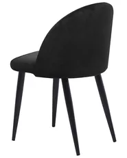 Set of 2 Dining Chairs VISALIA Velvet Black_711022