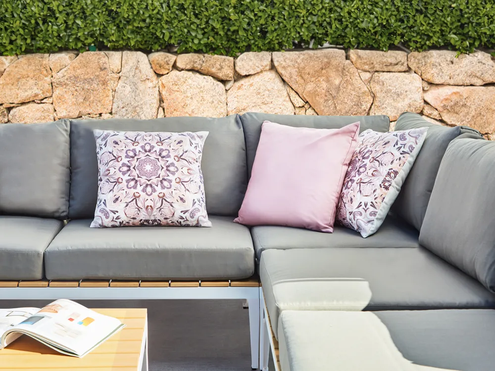 Set of 3 Outdoor Cushions SAMMIT Oriental Pattern 45 x 45 cm Multicolour