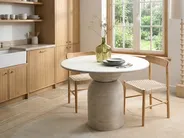 Dining Table MURTLE White 110 cm 110 cm Mango Wood_1047515
