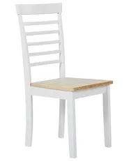 Set of 2 Dining Chairs BATTERSBY Wood White_785915