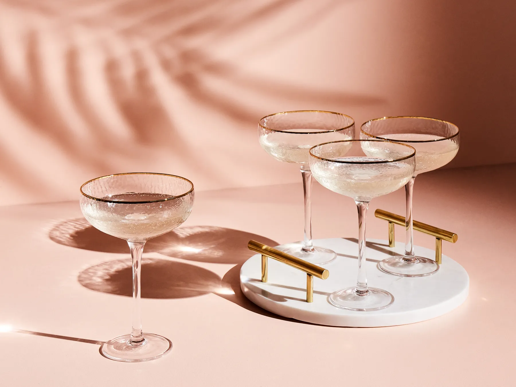 Set of 4 Champagne Saucers TOPAZ 450 ml Transparent_912974