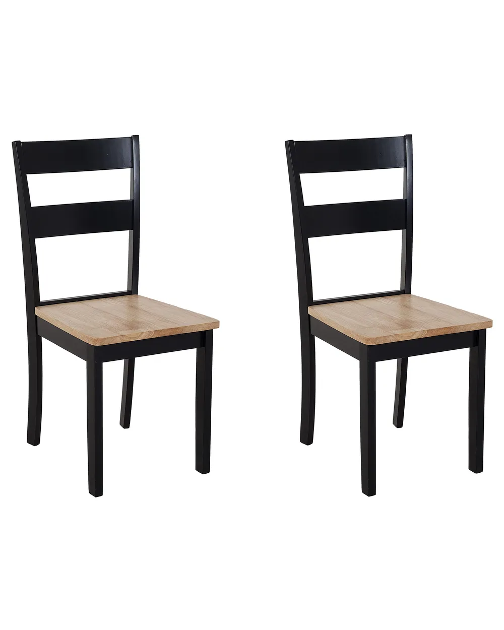 Set of 2 Dining Chairs GEORGIA Wood Black