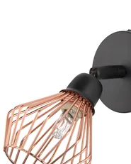 Set of 2 Spotlight Lamps VOLGA Adjustable Metal Black_768613
