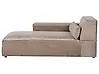 Right-Hand Chaise Longue HELLNAR Fabric Light Brown