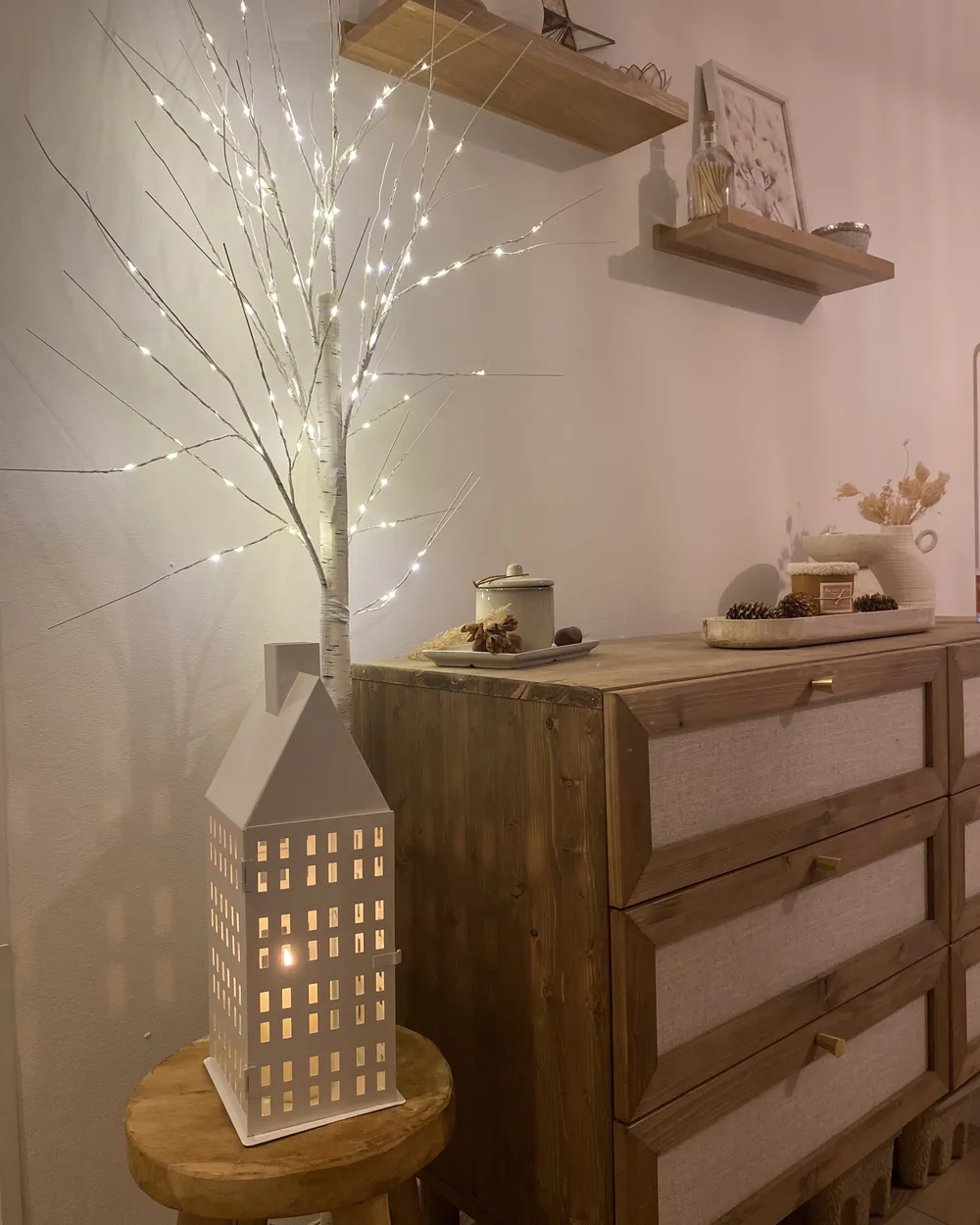 Ulkokoriste LED-valo LAPPI 160 cm Joulukuusi Valkoinen_901474