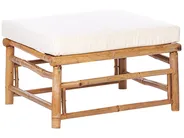 Garden Corner Sofa with Table 4 Seater CERRETO Bamboo Off-White Left Hand_909498