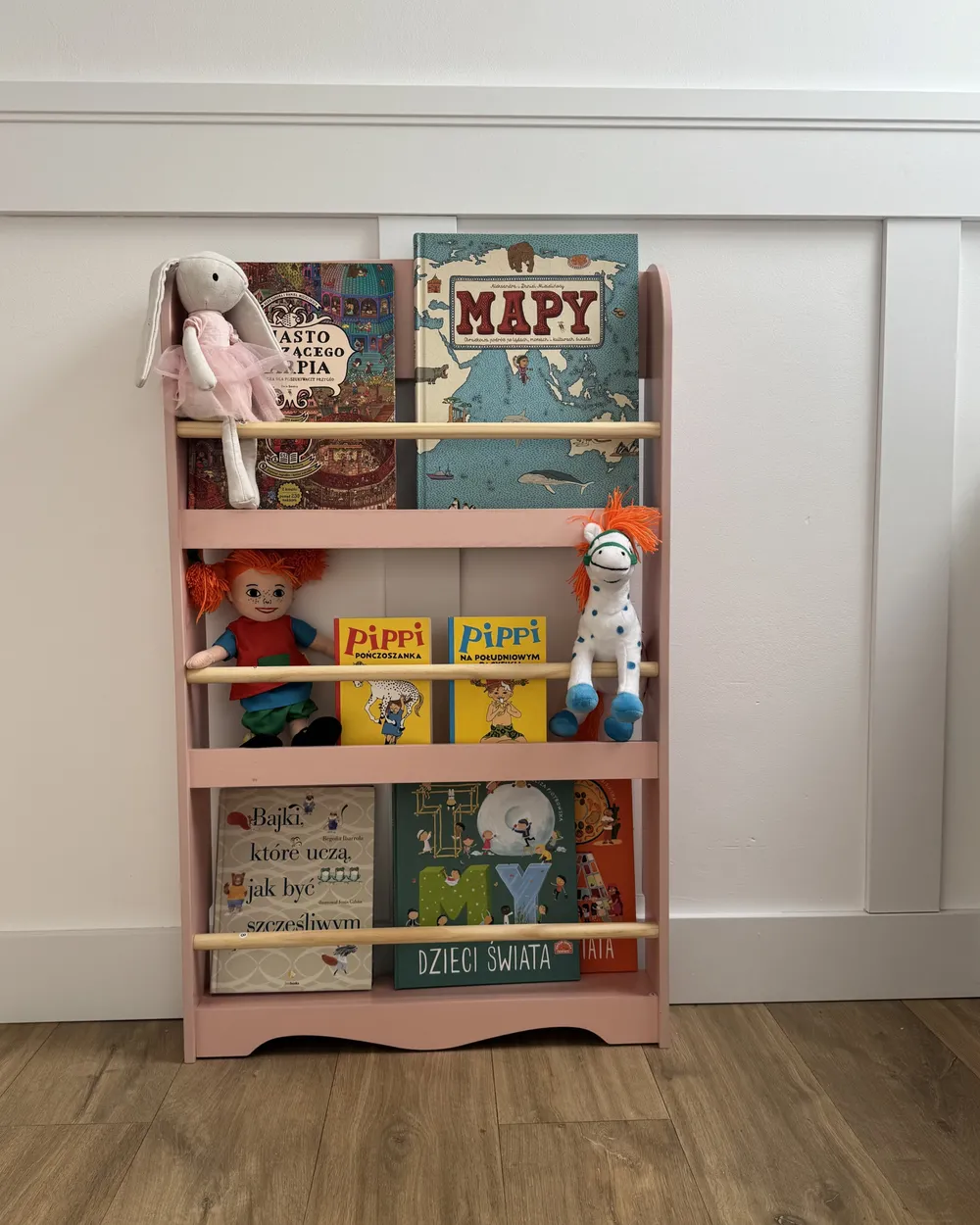 Wall Bookshelf LILOET 100 cm Pastel Pink_1026084