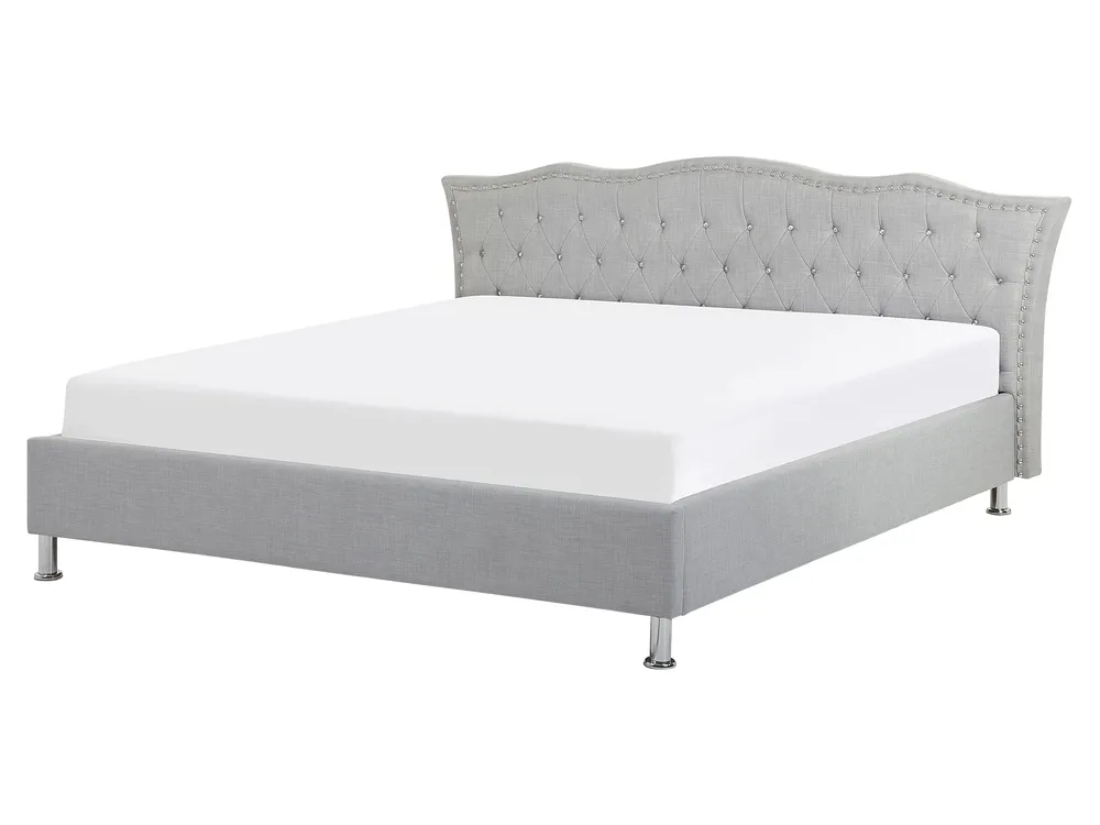 Bed Fabric METZ 160 x 200 cm (EU King Size) Light Grey