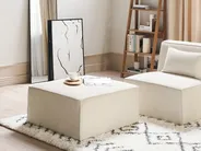 Ottoman LEMVIG Corduroy Light Beige_869298