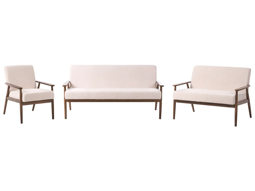 Soffgrupp 6-sits ESRUM Bouclé Mörkbrun/ Beige_1015004