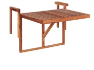Balcony Table UDINE 70 cm 69 cm Acacia Wood Brown_810092