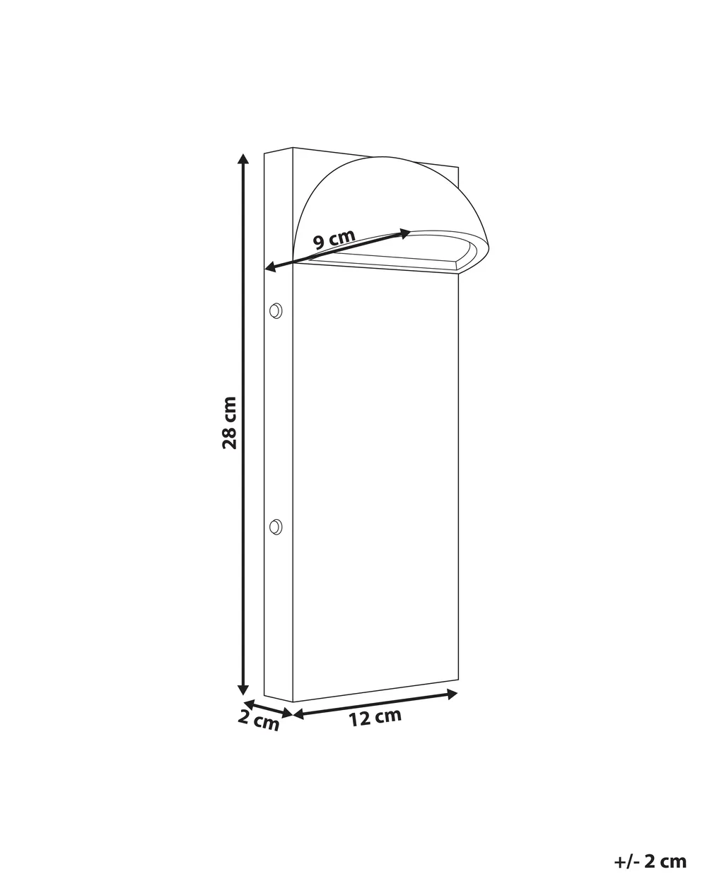 Outdoor LED Wall Light SAJUR Black_986187