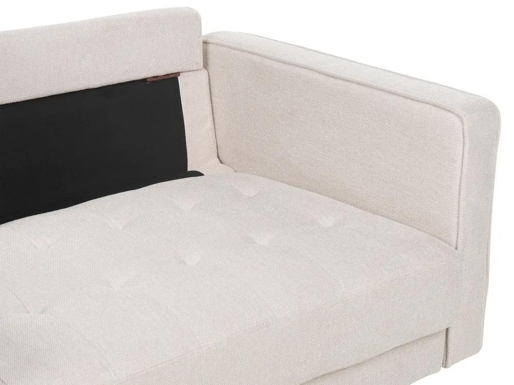 Living Room Set 4 Seater NURMO Fabric Light Beige_896206