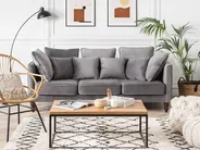 Sofa 3 Seater FENSTAD Velvet Grey_732137