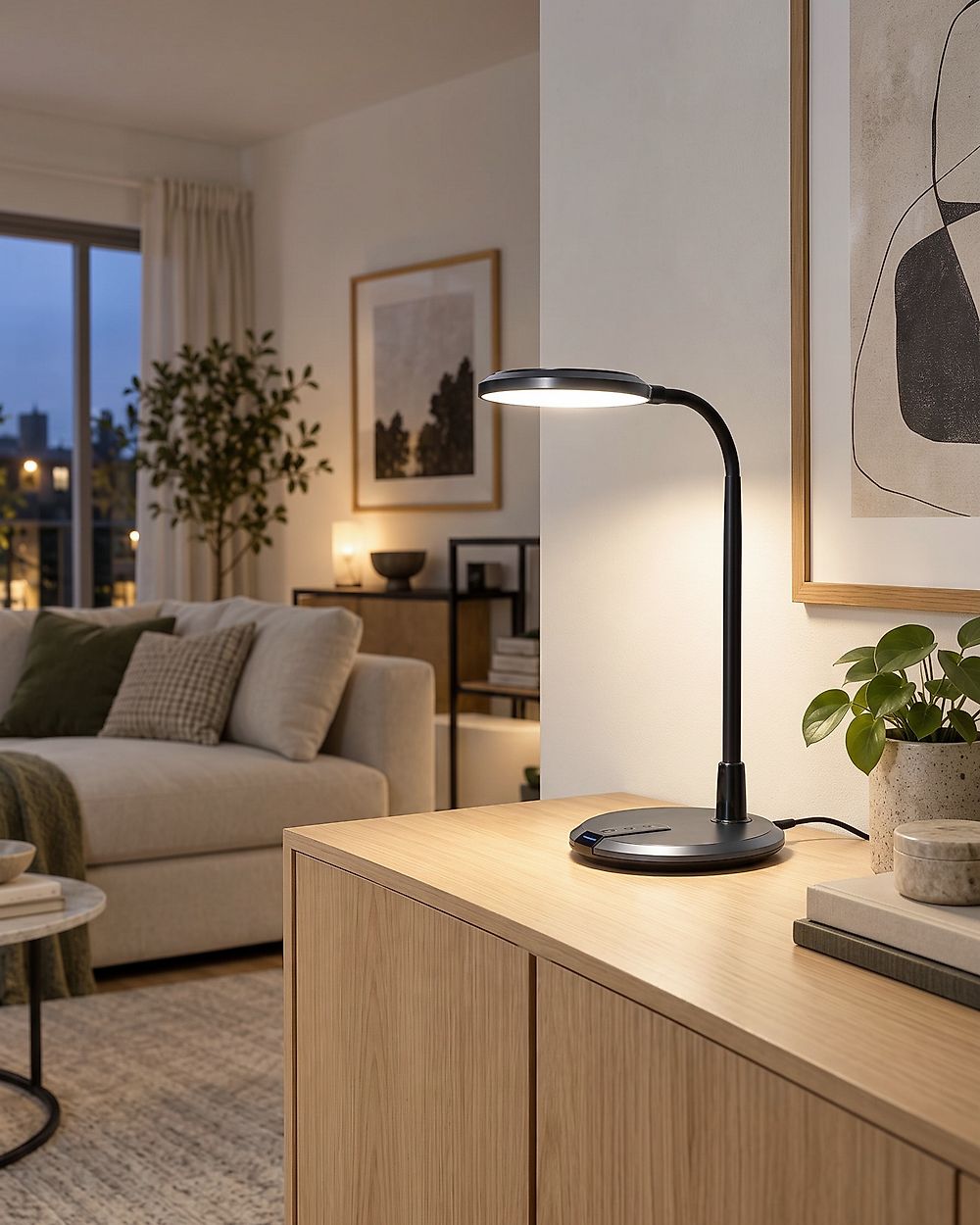 LED Desk Lamp COLUMBA Adjustable Metal Black