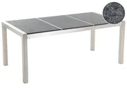 Trädgårdsmatbord GROSSETO 180 cm 90 cm Granit Flammad Grafitgrå_450371
