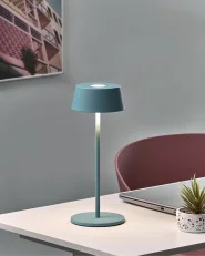 Wireless LED Table Lamp GUDER with Dimmer Metal Blue_1042216